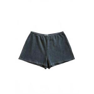 NEW ASHER women's noa velour shorts in vintage black ( grayish )